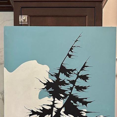 Michelle Barkway on Instagram: "The simplicity of this one ✨ Each painting spends time at various stages of its creation leaning in our family room. It gives me a chance to sit with it sans the ability to make any quick changes or additions. This one has also been enjoying Jury Duty on Prime. Alone Against the Sun | 30X48 Acrylic on canvas Available late June #canadianart #cottagelife #ontarioparks #muskoka #abstractlandscape #contemporarypainting #bcartist #artforyourhome #originalpainting # Sit With It, Modern Landscape Art, Jury Duty, Hard Edge Painting, Georgian Bay, Modern Landscape, Coastal Interiors, Canadian Art, Modern Landscaping