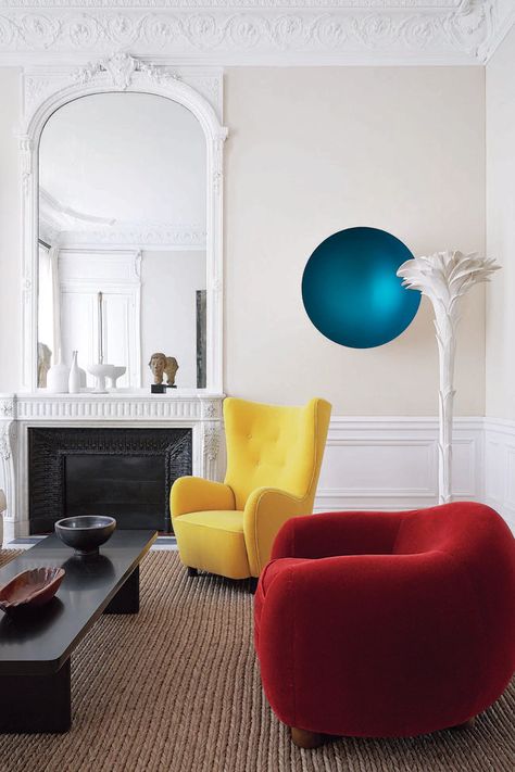 Bronze Side Table, Ron Arad, Stone Coffee Table, Round Beds, Vogue Living, Torchiere Floor Lamp, Charlotte Perriand, Pierre Jeanneret, Parisian Apartment