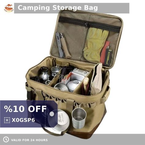 😍 Camping Storage Bag 😍 The Camping Storage Bag is a great way to get out and enjoy nature, but it can also be a bit of a hassle when it comes to packing everything you need. The Camping Storage Bag can help make your next camping trip more convenient by providing a large space for storing all your camping gear. The bag is made of high-strength fabric that can hold a lot of weight, and it also has multiple hooks on the outside for attaching additional Camping gear. Starting at $76.50 👉 Find... Camping Cooking Set, Camping Box, Camping Storage, Large Storage Bags, Sleek Storage, Camping Bag, Camping Supplies, Camping Essentials, Backpack Travel Bag