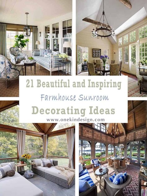 21 Beautiful and Inspiring Farmhouse Sunroom Decorating Ideas Sunroom Decorating Ideas Farmhouse Style, Decorating Sunroom, Modern Farmhouse Sunroom, Sunroom Decorating Ideas, Farmhouse Sunroom, Four Season Sunroom, Sunroom Remodel, Cozy Sunroom, 4 Season Room