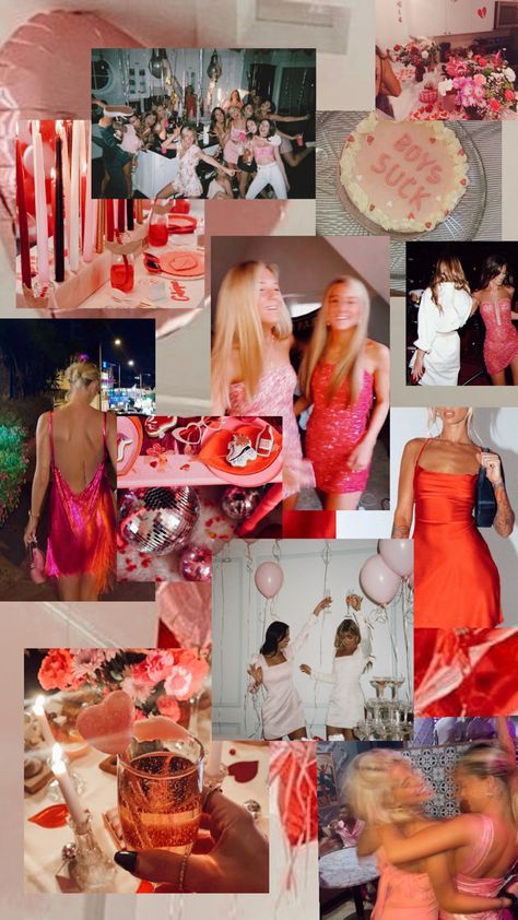 red and pink galentines aesthetic party Galentines Aesthetic, Valentines Theme Party, Valentine Dinner Party, Vday Party, Galentines Day Ideas, Red Party Decorations, Valentines Birthday Party, Red Birthday Party, Pink Bachelorette Party