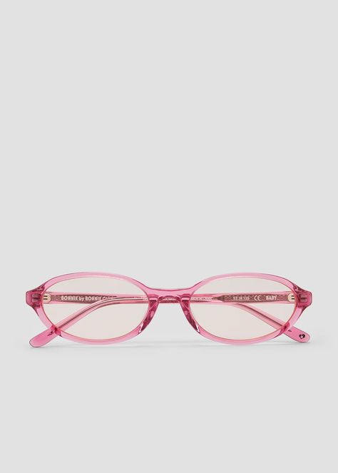 Slim Glasses Frames, Pink Glasses Aesthetic, Pink Glasses Frames, Pink Reading Glasses, 90s Glasses, Glasses Outfit, Pink Lenses, Funky Glasses, Pink Glasses