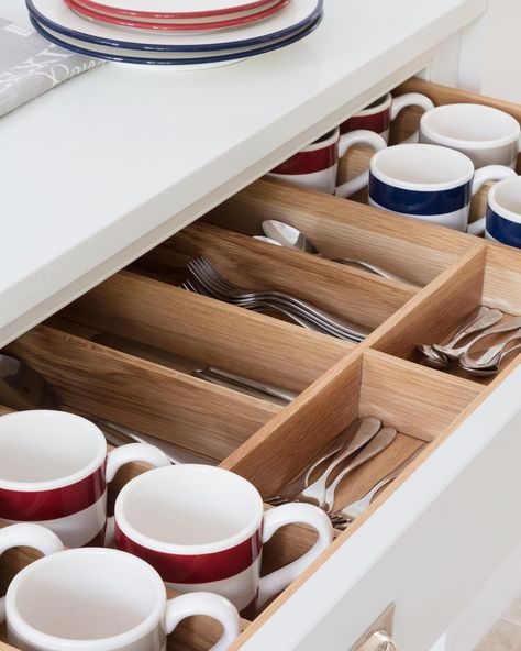 Cup Drawer, Humphrey Munson, Kitchen Butlers Pantry, Terrace Kitchen, Cutlery Drawer, Kitchen Company, Drawer Inserts, Kitchen Organisation, Island With Seating