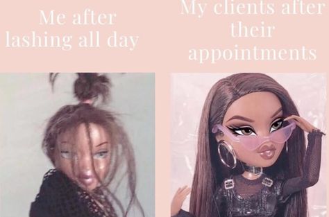 Lash Extensions Funny Memes, Eyelash Extension Meme Funny, Lash Tech Memes, Lash Bussines, Lash Memes Funny, Lash Highlights, Lash Tech Instagram Posts, Eye Lash Design, Lash Content