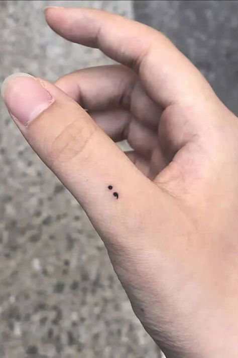 Semi Colon Tattoo Wrist, Semicolon Tattoos, Tattoos Ideas For Women, Colon Tattoo, A Small Tattoo, Survivor Tattoo, Cute Simple Tattoos, Semi Colon, Small Couple Tattoos