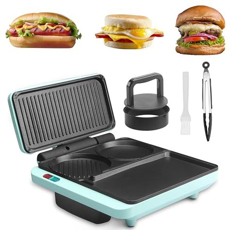 Friend Breakfast, Breakfast Station, Breakfast Sandwich Maker, Egg Muffin, Bacon On The Grill, Sandwich Makers, Burger Press, Griddle Grill, Electric Griddle