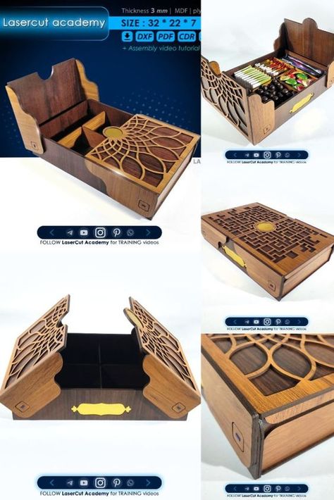 Laser cut files templates Mdf Boxes Design, Mdf Lasercut Design, Laser Cut Box Design, Lazer Cut Designs, Wood Laser Cut Ideas, Free Laser Cut Files, Laser Cut Wood Jewelry, Laser Cut Coaster, Wood Laser Ideas