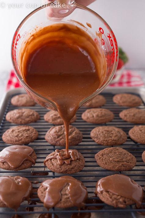 Texas Sheet Cake Cookies - Your Cup of Cake Sheet Cookies, Sheet Cake Cookies, Texas Sheet Cake Cookies, Cookie Contest, Cookie Recipes From Scratch, Bakers Chocolate, Texas Sheet, Cookies From Scratch, Texas Sheet Cake