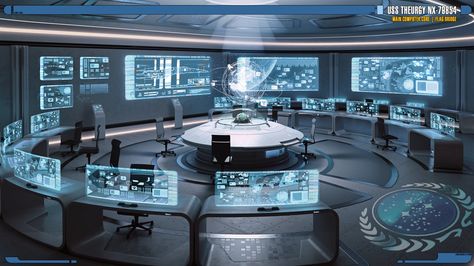 Scifi Interior, Teknologi Futuristik, مركز ثقافي, Spaceship Interior, Sci Fi Environment, Control Room, Desain Signage, Futuristic Interior, Spaceship Design