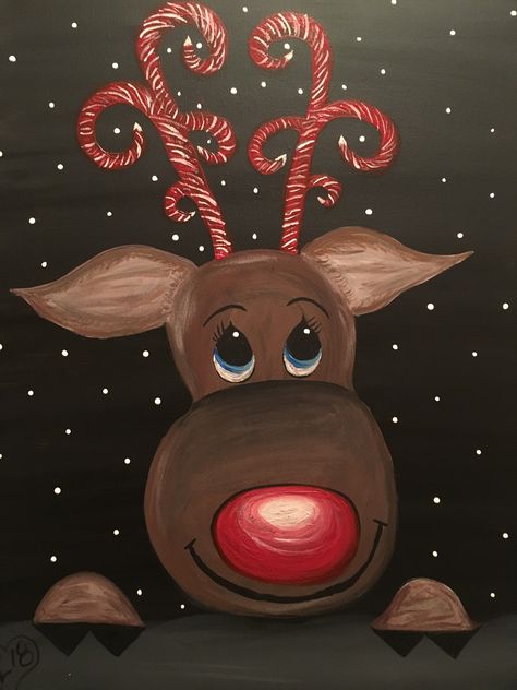 Christmas Pictures Drawings Easy, Christmas On Canvas Ideas, Simple Christmas Canvas Painting Ideas, Simple Christmas Art Painting, Stocking Painting Ideas, Christmas Paintings Easy Simple, Christmas Paintings On Canvas Easy Diy, Cute Christmas Paintings, Christmas Painting Ideas Easy