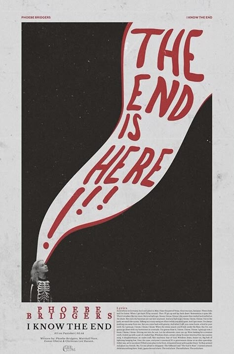 The End Is Near Phoebe Bridgers Poster, Pheobe Bridgers Posters Vintage, Lyric Poster Phoebe Bridgers, Phoebe Bridgers Lyrics Poster, Phoebe Bridgers Poster Print, Phoebe Bridgers Lyric Poster, The End Is Here Phoebe Bridgers, Song Lyric Posters Art Prints, Phoebe Bridgers Print