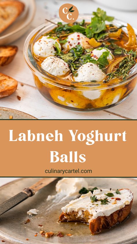 Labneh Balls Recipe, Recipes With Labneh, Lemon Labneh, Labneh Cheese, Labneh Balls, Labneh Dip, Labneh Recipe, Middle East Recipes, Lebanese Cuisine