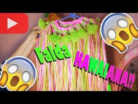 Como hacer una falda hawaiana (FACIL & BARATO) - YouTube Diy Fantasia, Hawaiian Skirt, Diy Barbie Clothes, Barbie Diy, Diy Clothes, Hawaii, Baby Shower, Make It Yourself, Halloween