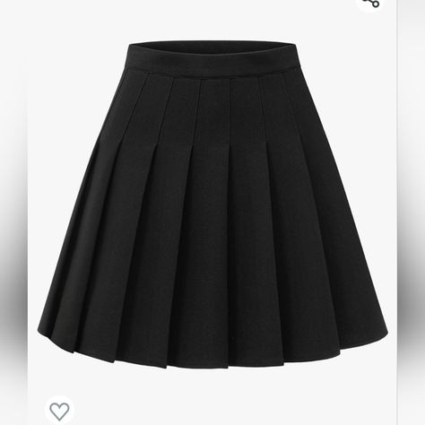 My Daughter Bought Herself A Skirt On Amazon And Forgot To Change The Size From Xl To Xs. Not My Style. It Has Not Been Worn Or Washed. Black Skirt Uniform, Amazon Skirts, Brown Pleated Skirt, High Waisted Black Skirt, Black Tennis Skirt, Short Black Skirt, Black Skirts, School Skirt, Pleated Skirt Short