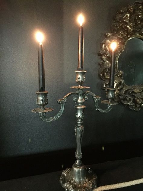 Victorian Occult, Oddities Shop, Occult Decor, Antique Candles, Gothic Rose, Diy Candle Holders, Goth Home, Antiques Jewelry, Vintage Candle Holders