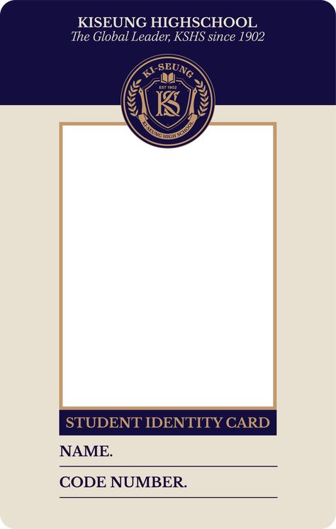 Korean School Id Picture Template, Student Identity Card Template, Id Templates Rpw University, Student Card Design, Student Id Template, Student Identity Card, School Id Card Template, Student Id Card Template, Template Yearbook