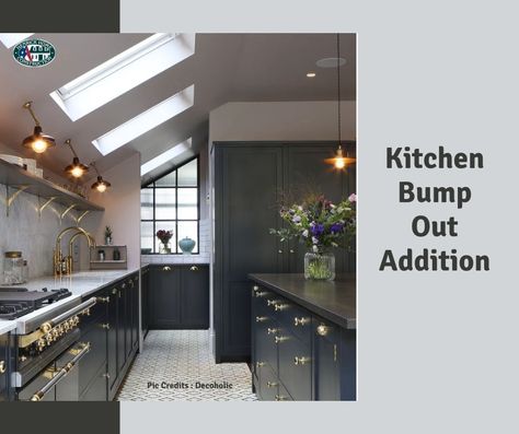 Kitchen Addition Off Back Of House, Micro Addition Kitchen, Kitchen Addition Ideas Bump Out Exterior, Ranch Bump Out Addition, Bump Out Addition Kitchen, Kitchen Bump Out Addition Ideas, Bump Out Kitchen Addition, House Bump Out Addition, Kitchen Addition Ideas