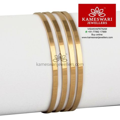 Plain Bangles Jewelry Designs, Plain Gold Bangles Simple, Daily Ware Gold Bangles Indian, Plain Bangles Gold, Simple Bangle Designs Gold, Dailywear Bangles Gold, Daily Use Gold Bangles Indian, Gold Bangles Design Daily Wear Latest, Plain Bangles