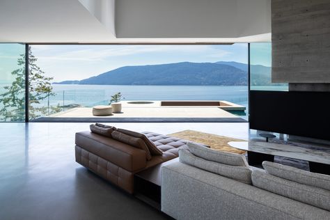 BlackCliff House by McLeod Bovell Modern Houses | NUVO Cliffside House, Cliff House, West Vancouver, Entrance Foyer, Modern Houses, Vancouver Canada, Picture Gallery, Vancouver, Family Room