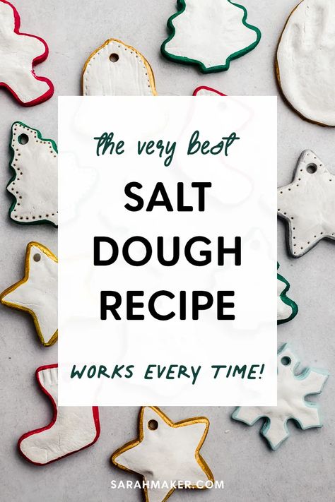 Salt Dough Crafts For Kids, Dough Recipe For Ornaments, Salt Dough Recipe For Ornaments, Best Salt Dough Recipe, Herbal Crafts, Sweet Crafts, Early Preschool, Dough Crafts, Make Christmas Ornaments