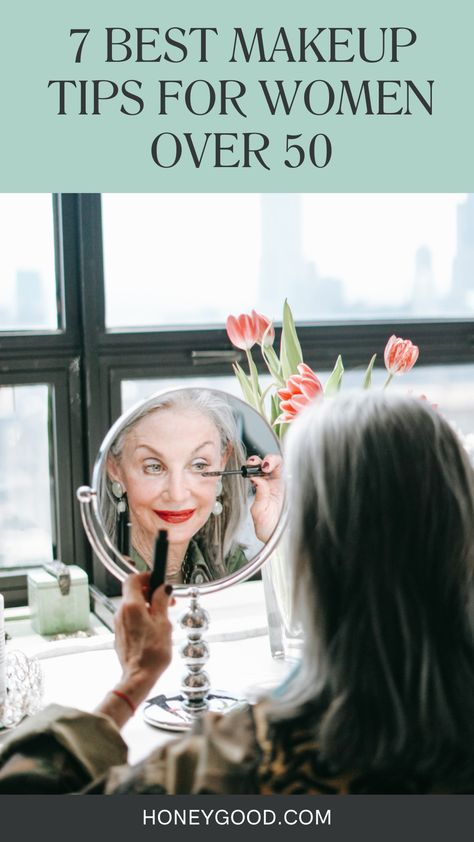 Whether you’re learning how to do your makeup after going grey, or you like to keep things low-maintenance, finding the best makeup for women over 50 is essential. Here my seven best makeup tips for women over 50 to keep in mind. Best Make Up Brands For Women Over 50, Best Cc Cream For Women Over 50, Makeup For Women Over 50, Makeup Charts, Makeup Over 50, Benefit Brow, The Best Foundation, Going Grey, Makeup Mistakes