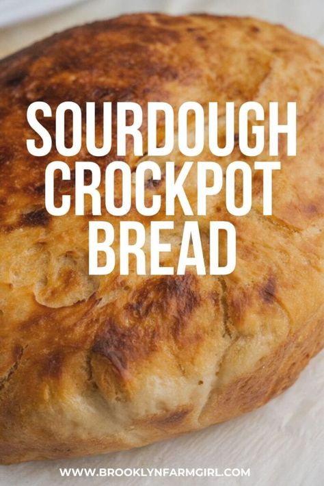 Crockpot Bread, Make Sourdough Bread, Crock Pot Bread, Slow Cooker Bread, Homemade Sourdough Bread, Bread Starter, Homemade Bread Recipes Easy, Homemade Bread Easy, Sourdough Starter Recipe