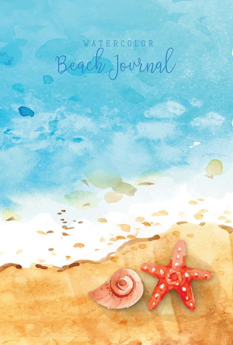 Flipsnack | Watercolor Beach Journal by C.R. Cutler Beachy Watercolor Ideas, Beach Journal Ideas, Beach Watercolor Paintings, Summer Beach Illustration, Insta Wallpaper, Dream Journaling, Beach Journal, Beach Drawing, Watercolor Beach