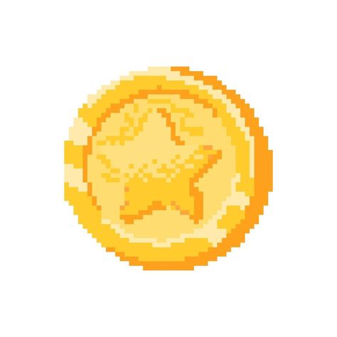 Coin Icon, Star Icon, Golden Coin, Art Inspiration Drawing, The Golden, Pixel Art, Vector Art, Illustration Design, Zen