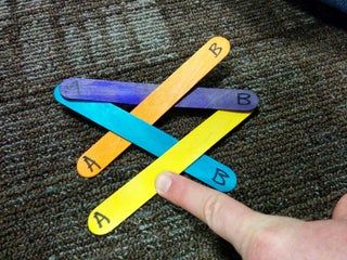 How to Make a Cobra Weave : 7 Steps - Instructables Popsicle Stick Chain Reaction, Popsicles Sticks, Date Activity, Fun Experiments For Kids, Goldberg Machine, Cobra Weave, Preschool Stem, Silly Hats, Popsicle Crafts