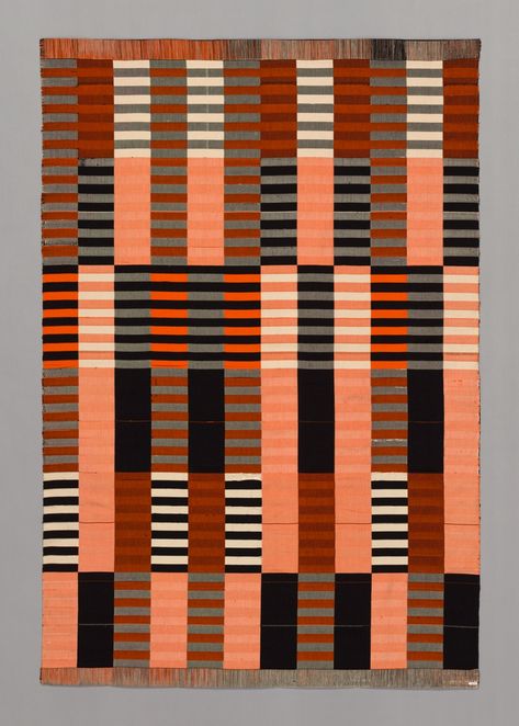 Anni Albers Black-White-Red Designed 1926/27, woven 1965 | The Art Institute of Chicago Bauhaus Textiles, Anni Albers, Fabric Patterns Design, The Art Institute Of Chicago, The Bauhaus, Josef Albers, Art Institute Of Chicago, Red Design, Weaving Patterns