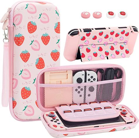 Switch Case Aesthetic, Nintendo Switch Covers, Nintendo Switch Aesthetic Case, Cute Nintendo Switch Accessories, Switch Travel Case, Nintendo Case, Cute Nintendo Switch, Cute Tech, Switch Cases