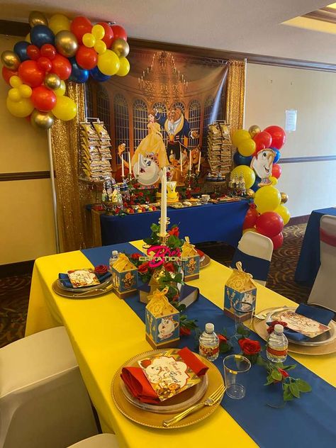 Beauty And The Beast Bday Party Ideas, Beauty And The Best Birthday Party, Beauty And The Beast Party Decorations Diy, Beauty Or The Beast Gender Reveal, Beauty And Beast Party Ideas, Beauty And The Beast Theme Birthday, Beauty And The Beast One Year Old Party, Beauty Beast Birthday Party, Beauty And The Beast Themed Birthday