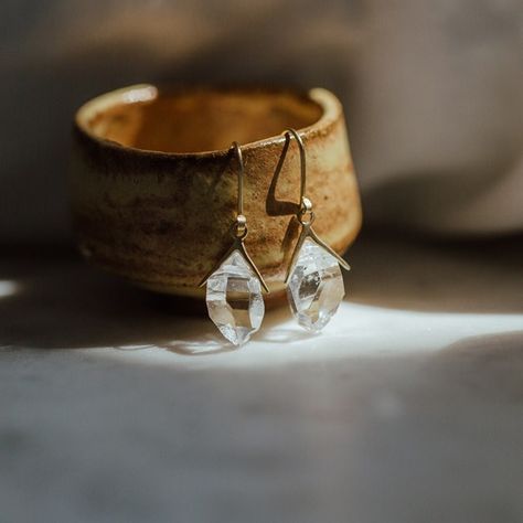 Hannah Blount on Instagram: “Crystals #hannahblountjewelry” Herkimer Diamond Earrings, Raw Quartz Crystal, Raw Quartz, Sticks And Stones, Quartz Jewelry, Jewelry Studio, Stone Collection, Herkimer Diamond, Quartz Earrings