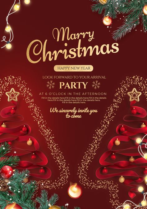 Christmas Offer Design, Before After Post Design, Creative Christmas Poster Design, Banner Christmas Design, Christmas Poster Design Graphics, Design For Christmas Party, New Year Party Poster, Poster Natal, New Year Poster Design