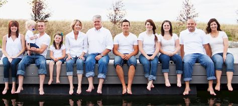 like this family photo... rolled up jeans, white shirts Family Photo Outfits Denim And White, White Shirt Jeans Photoshoot Family, White Shirt Denim Jeans Family Photoshoot, White Shirt And Jeans Family Pictures, Family Photoshoot Jeans And White, Family Photo Outfits White And Denim, White Shirt And Jeans Outfit Photoshoot Family, Jeans And White Shirt Family Pictures, White And Denim Family Pictures