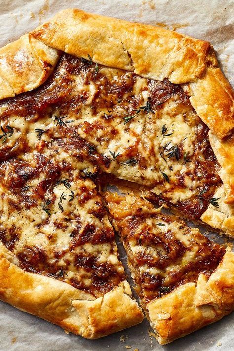 Onion Galette, Onion Tart, Galette Recipe, Savory Tart, French Onion, Cooking Light, A Pizza, Tart Recipes, Caramelized Onions