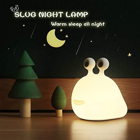 【MUID Original Authentic】 Slug Night Light, Nursery Squishy Lamp, Silicone Night Light for Breastfeeding, Cute Animal Bedside Lamp for Baby Kids Teens, Soft Nightlight with Touch Sensor for Bedroom Squishy Lamp, Mushroom Nightlight, Night Lamp For Bedroom, Light Nursery, Light Kitchen Cabinets, Mushroom Lights, Nursery Lighting, Nursery Night Light, Baby Night Light