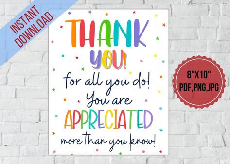 We Appreciate You, Teacher Appreciation Party, Employee Appreciation Messages, Employee Appreciation Week, Candy Sayings, Teacher Appreciation Signs, Appreciation Note, You Are Appreciated, Candy Quotes