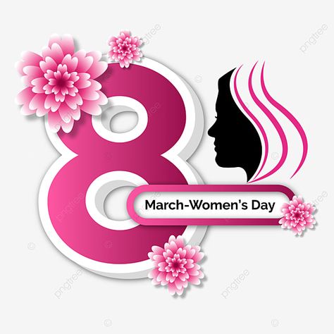 8th March, 8. Mart, 8 Mars, Women Day, Cosmetics Banner, Woman Logo, Romantic Background, Paper Cut Design, Creative Typography