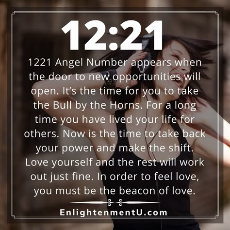 Each time you glance over, the clock reads 1221. You encounter this number in other instances as well. You begin to wonder to yourself, Is this sheer coincidence or another greater meaning? Angel numbers are the language of heavenly beings using numbers to relay a message. At certain times in our lives, angels will drop numbers in our path so we can take notice. 1221 Meaning, 1221 Angel Number, Spiritual Awakening Signs, Uplifting Thoughts, Wealth Dna Code, Dna Code, Angel Number Meanings, Wealth Dna, Number Meanings