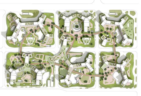 Site Plan Architecture, Plan Concept Architecture, Social Housing Architecture, Landscape Diagram, Mad Architects, Bawah Air, Plan Architecture, Urban Design Concept, Urban Design Plan