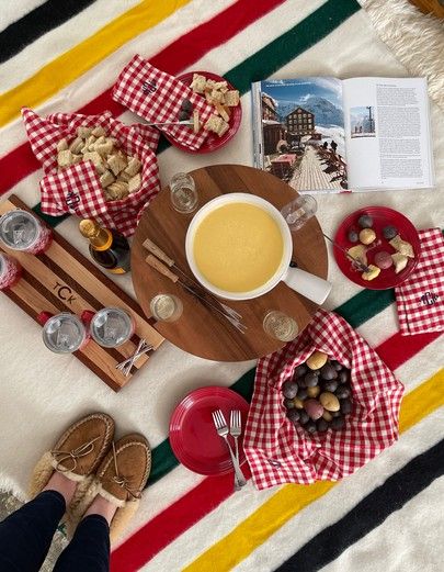 All you need for an après-ski fondue meal. Monogrammed fondue pot and forks, ski handle charcuterie board, portable wine picnic table and more. #apresski #fondue #fondueset #monogrammedfondueforks #portablepicnictable #pendletonblanket #skicharucterieboard #monogrammedcharcuterieboard #charcuterieboard #corkciclemugs #monogrammedcoffeemugs #markandgraham #LTKBeMine #LTKhome #LTKGiftGuide Wine Picnic Table, Portable Picnic Table, Wine Picnic, Fondue Forks, Fondue Pot, Pendleton Blanket, Fondue Set, Mark And Graham, Apres Ski