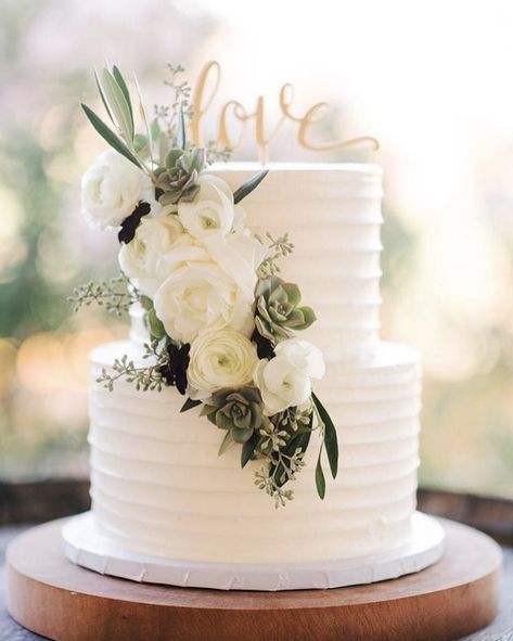 Cake Fresh Flowers, Wedding Cake Designs Simple, Cakes With Flowers, Wedding Cake Simple Elegant, Wedding Cake Fresh Flowers, Pretty Wedding Cakes, Fresh Flower Cake, Dream Wedding Cake, Engagement Cakes