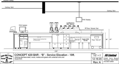 Coffee Shop Kitchen Layout, Barista Counter, Coffee Shop Equipment, Cafe Floor Plan, Bar Layout, Bar Section, Cafe Plan, Coffee Shop Counter, Small Restaurant Design