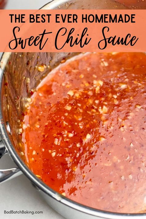 Thai Chili Sauce Recipe, Chili Sauce Recipe Canning, Thai Sweet Chili Sauce Recipe, Sweet Chili Garlic Sauce, Recipes With Chili Garlic Sauce, Sweet Chilli Sauce Recipe, Sweet Chili Wings, Homemade Sweet Chili Sauce, Asian Chili Sauce