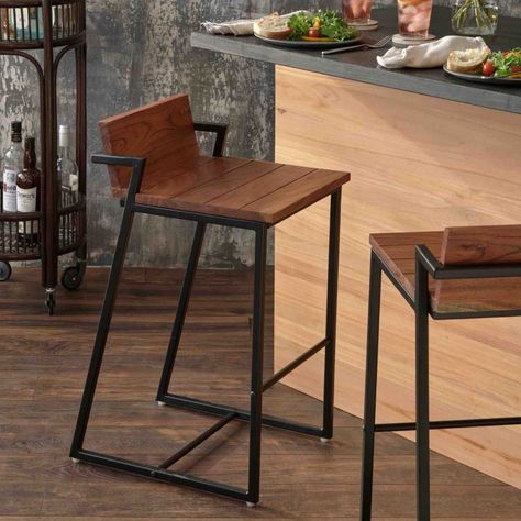 Urban Forge Iron Stool Formal Kitchen, Kitchen Counter Table, Wrought Iron Bar Stools, Iron Bar Stools, Iron Stools, Counter Table, Cafe Interior Design, Metal Bar Stools, Iron Furniture