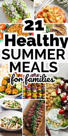 Easy Healthy Family Dinners Clean Eating, Whole Food Summer Recipes, Clean Eating Recipes Family Friendly, Summer Dinner For One, Easy Whole 30 Summer Recipes, Summer Healthy Dinner Ideas, Healthy Quick Summer Dinners, Clean Summer Dinner Recipes, Heart Healthy Summer Meals