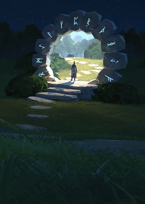 Time Portal, Concept Art Landscape, Evelynn League Of Legends, Portal Art, Landscape Concept, Fantasy Setting, Fantasy Places, Concept Art Drawing, Fantasy Art Landscapes