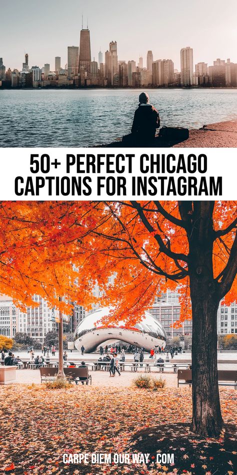 Chicago Captions Instagram, Chicago Quotes, Chicago Instagram, Midwest Travel Destinations, Skydeck Chicago, Vacation Captions, Chicago Vacation, Chicago Riverwalk, Chicago At Night