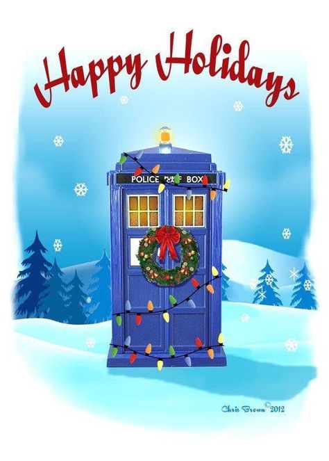 Happy Holidays from the TARDIS and to all Whovians. Nerdy Christmas, Doctor Who Christmas, Doctor Who Art, Police Box, Wibbly Wobbly Timey Wimey Stuff, Merry Christmas Everyone, Timey Wimey Stuff, Love Mom, Christmas Love